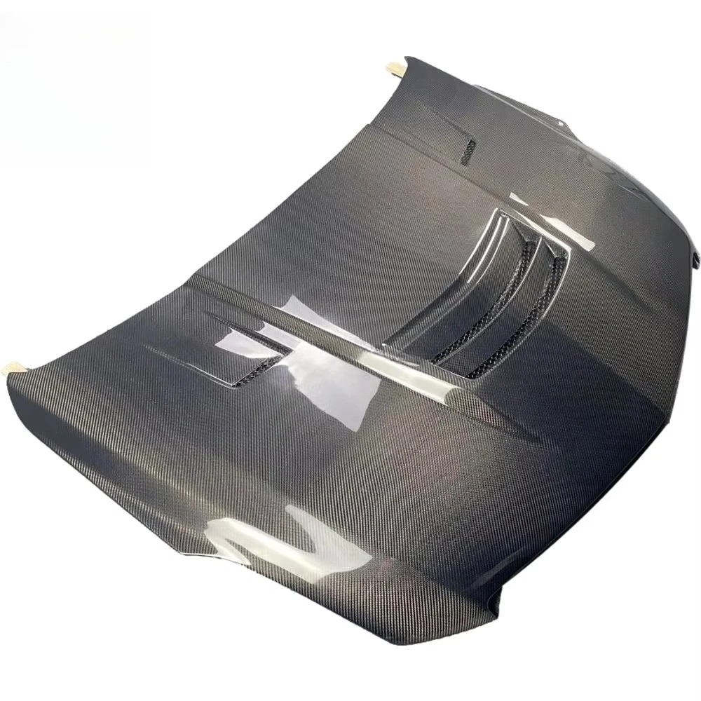 V Style Single Sided Carbon Fiber Front Engine Hood Vent Cover for XTS Car Hood